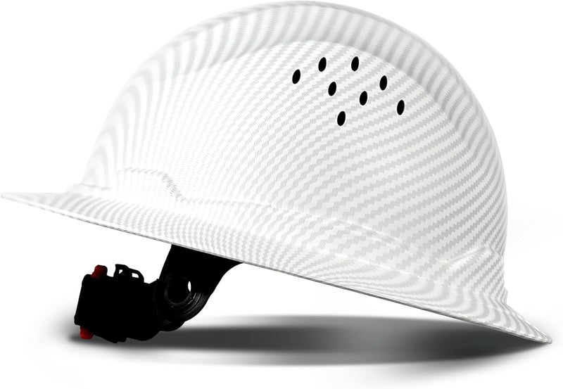SAFEBUILDER SBD-G1C Construction Full Brim Safety Helmet HDPE Hard Hat Vented Hardhats Sunshade Carbon Fiber Pattern Industrial Work Certified ANSI/ISEA Z89.1 - Image 1